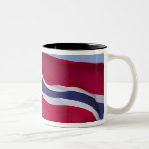 Norwegian flag RF) Two-Tone Coffee Mug