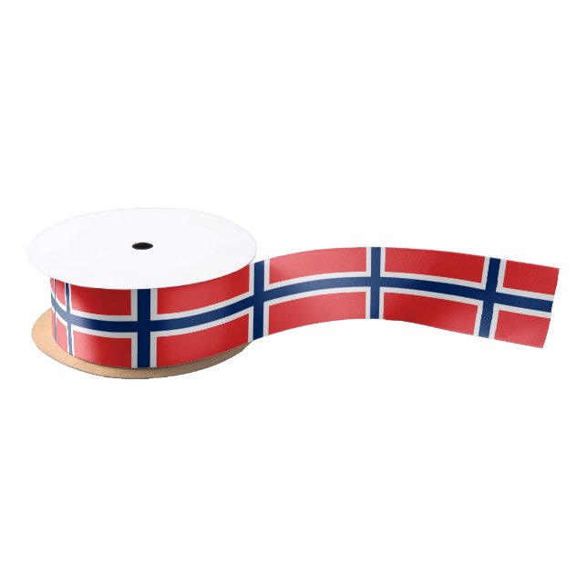 Norwegian flag  ribbon satin ribbon (Spool)