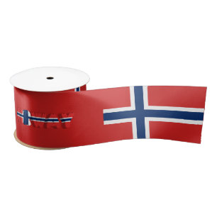 Norwegian flag satin ribbon