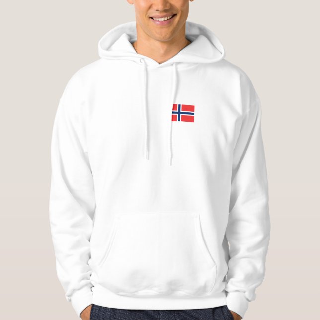 Norwegian Flag Scandinavian Hoodie (Front)