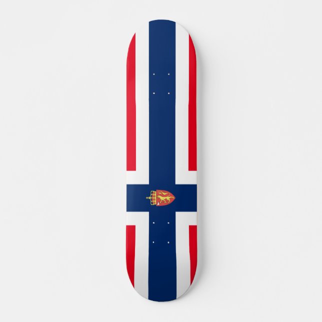 Norwegian flag skateboard (Front)