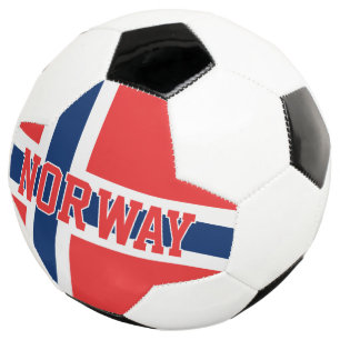 Norwegian flag soccer ball for team fan and player