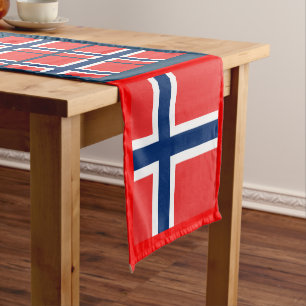 Norwegian Flag & Sports fan house decor / Norway Short Table Runner