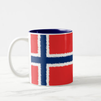 Norwegian Flag Two-Tone Coffee Mug
