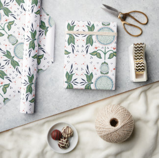 Norwegian Floral Wrapping Paper