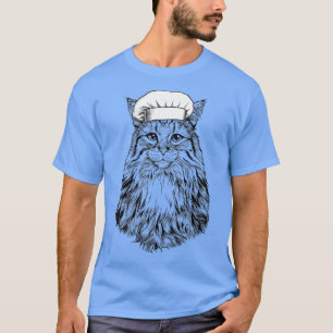 Norwegian Forest Cat Cook Chef Funny Cooking T-Shirt