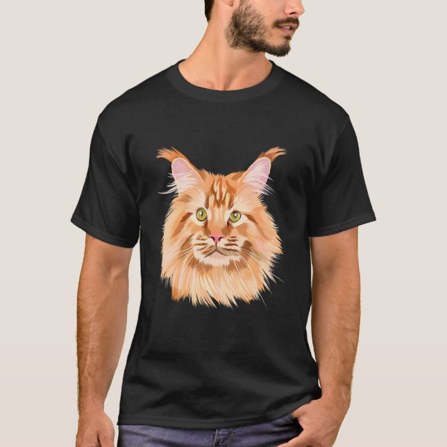 Norwegian Forest Cat Domestic Cat T-Shirt (Front)