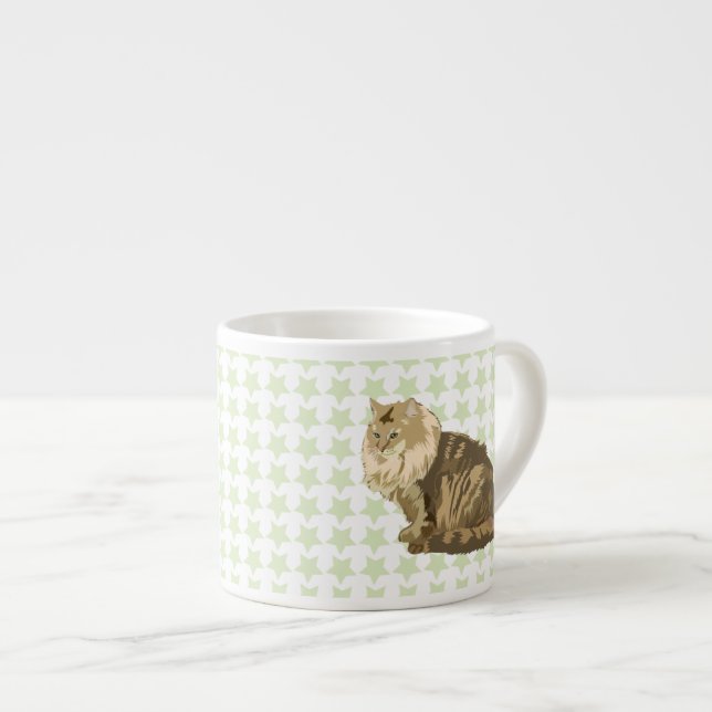 Norwegian forest cat espresso cup (Front Right)