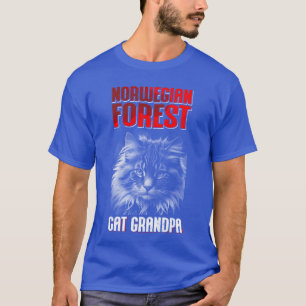 Norwegian Forest Cat Grandpa Cats Owner boy T-Shirt