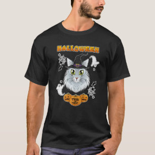 Norwegian Forest Cat I Happy Halloween T-Shirt