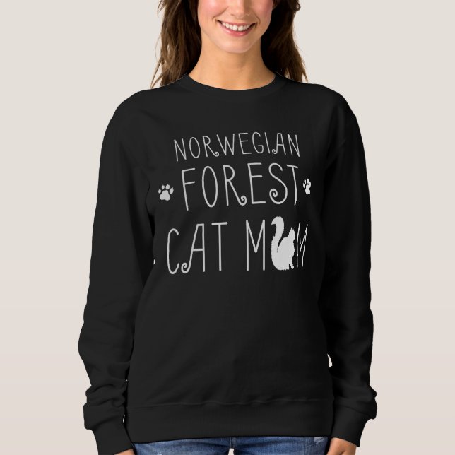 Norwegian Forest Cat Mum Mam - Cat Cute Sweatshirt (Front)