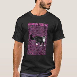 Norwegian Forest Cat Pastel Aesthetic T-Shirt