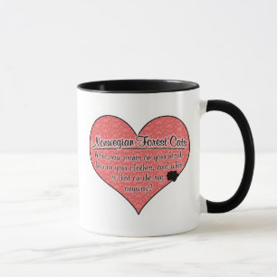 Norwegian Forest Cat Paw Prints Humour Mug