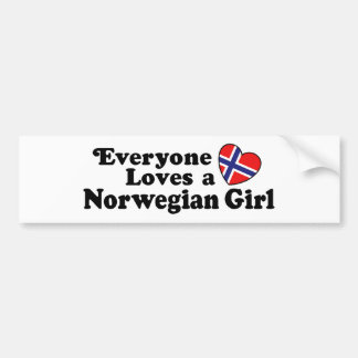 Norwegian Girl Bumper Sticker