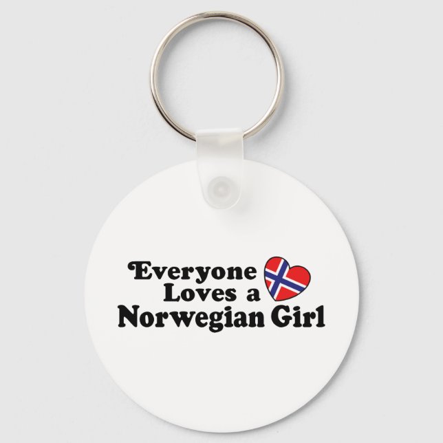 Norwegian Girl Key Ring (Front)
