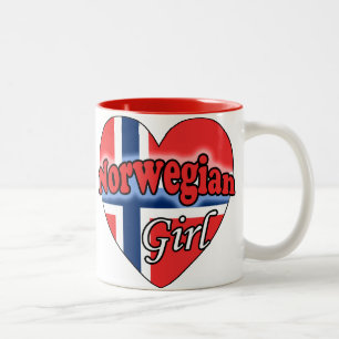 Norwegian Girl Two-Tone Coffee Mug