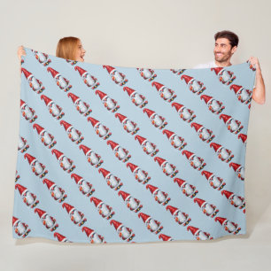 Norwegian Gnome Holding A Cranberry Juice Cocktail Fleece Blanket