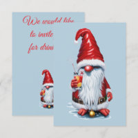Norwegian Gnome Holding A Cranberry Juice Cocktail