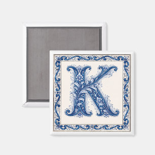 Norwegian Heritage K Monogram - Blue Magnet