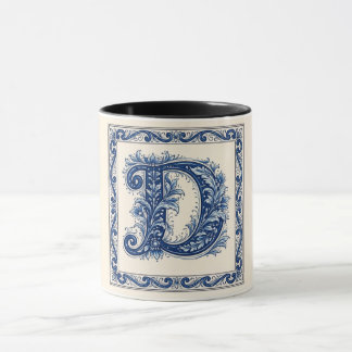 Norwegian Heritage Monogram-Blue Mug