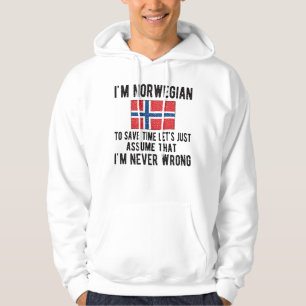 Norwegian Heritage Norway Roots Norwegian Flag Hoodie
