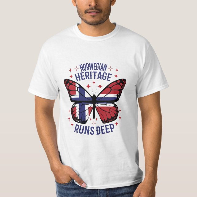 NORWEGIAN HERITAGE RUNS DEEP T-Shirt (Front)