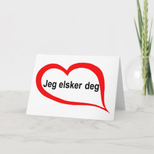 Norwegian I love you Holiday Card