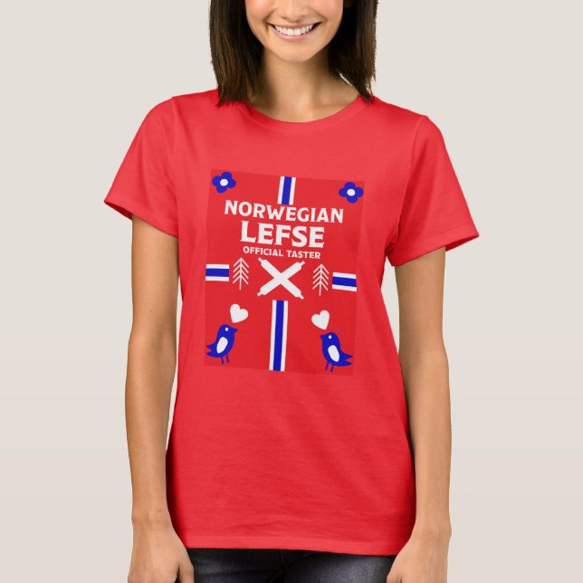 Norwegian Lefse Flatbread Apron T-Shirt (Front)