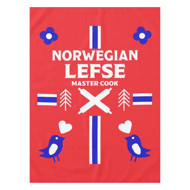 Norwegian Lefse Flatbread Apron Tablecloth (Front)