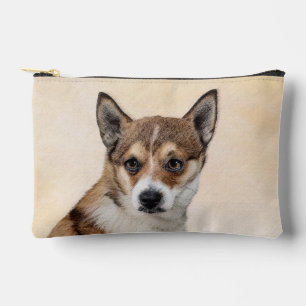 Norwegian Lundehund Painting Original Dog Art Accessory Pouch