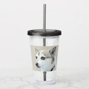Norwegian Lundehund Painting - Original Dog Art Acrylic Tumbler