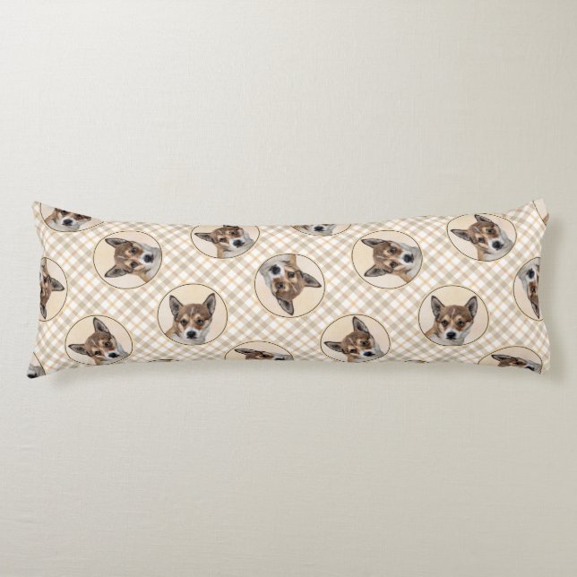 Norwegian Lundehund Painting Original Dog Art Body Cushion (Front)