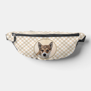 Norwegian Lundehund Painting Original Dog Art Bum Bags