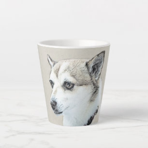 Norwegian Lundehund Painting - Original Dog Art Latte Mug