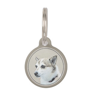 Norwegian Lundehund Painting - Original Dog Art Pet Tag
