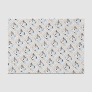 Norwegian Lundehund Painting - Original Dog Art Tissue Paper