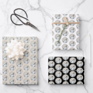 Norwegian Lundehund Painting - Original Dog Art Wrapping Paper Sheet