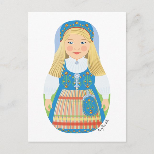 Norwegian Matryoshka Postcard (Front)