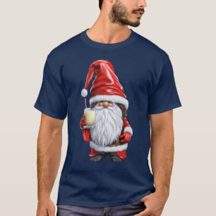 Norwegian Nisse Gnome Gonk Holding A Glass Of Egg  T-Shirt