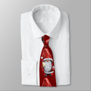 Norwegian Nisse Gnome Gonk Holding A Glass Of Egg  Tie