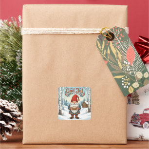 Norwegian Nisse God Jul Christmas Stickers
