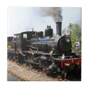 Norwegian No 376 engine at Kent & East Sussex Rail Tile