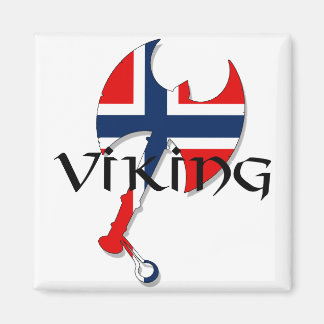 Norwegian Norse Norge Norway flag Axe Magnet