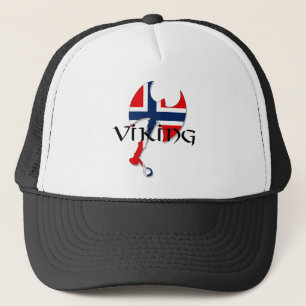 Norwegian Norse Norge Norway flag Axe Trucker Hat