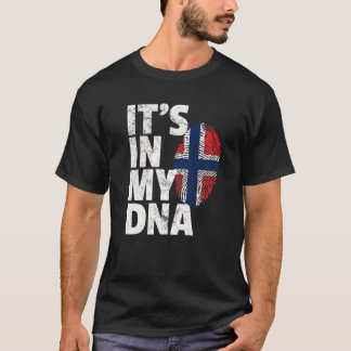 Norwegian Norway Flag IT's IN MY DNA Christmas Gif T-Shirt