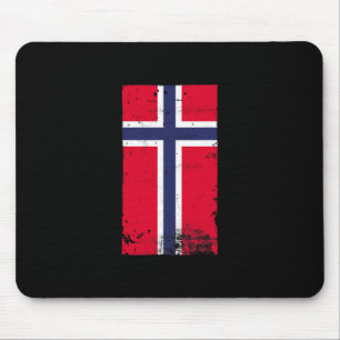 Norwegian Pride Travel Vacation Norway Flag Mouse Mat