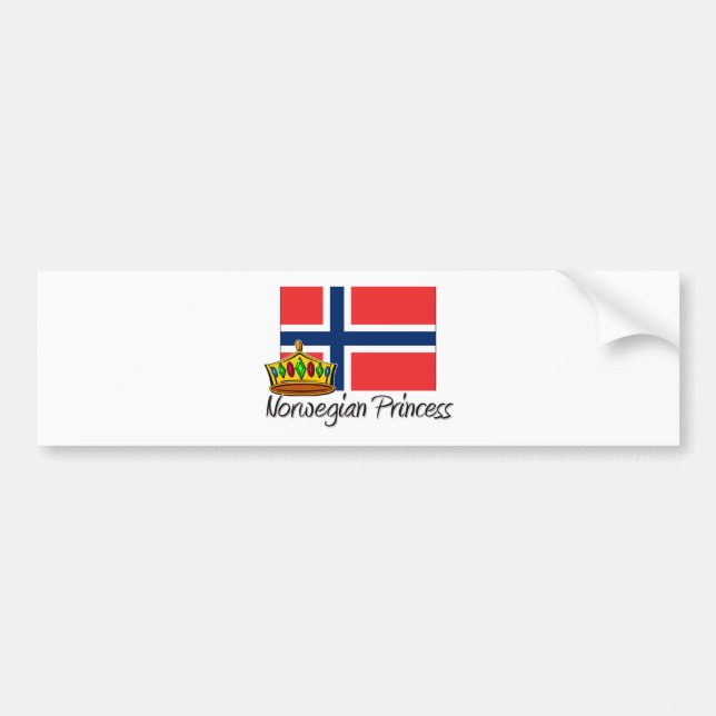 Norwegian Princess Bumper Sticker (Front)