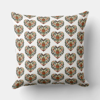 Norwegian Rosemaling I Heart Lefse Cushion
