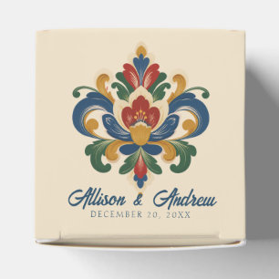 Norwegian Rosemaling Wedding Favour Box