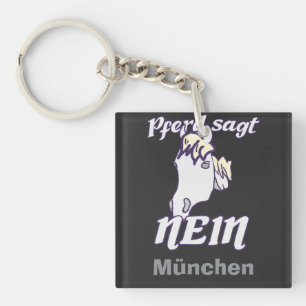 Norwegian says No Funny sassy horses Key Ring
